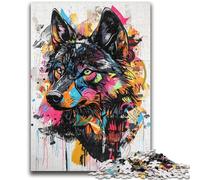 1000 Piece Jigsaw Puzzle for Adults And Teenagers Wolf Art 1000 Piece Jigsaw,Learning Educational Toys Family Games Unique Birthday And Gifts (75x50cm)