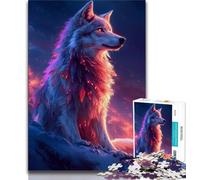 1000 Piece Jigsaw Puzzle for Adults And Teenagers Wolf at Sunset Puzzles for Adults,Relax Games Is Ideal As A Gift for The Whole Family (size 38x26cm)