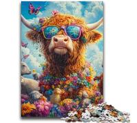 1000 Piece Jigsaw Puzzle for Adults And Teenagers Yak on Vacation Educational Games Home Decoration Educational Game for Birthday, Chrismas 26x38cm