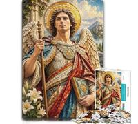 1000 Piece Jigsaw Puzzle for Adults, Angel Mosaic Art Lily Flowers | For relaxed days after Christmas, this adult jigsaw puzzle with 1000 pieces creates puzzle time on colder days.