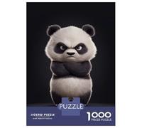 1000 Piece Jigsaw Puzzle for Adults Angry Panda Puzzles for Adults Relaxing Games Pattern Assembly for Is Ideal As A Gift 52x38cm/1000pcs