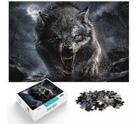 1000 Piece Jigsaw Puzzle for Adults, Angry Wolf Portrait | Adult jigsaw puzzle with 1000 pieces; suits quiet days around New Year; for quieter moments across Christmas and New Year.