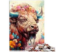 1000 Piece Jigsaw Puzzle for Adults Animal Buffalo for Puzzle Gifts 26x38cm deal as gifts for the whole family for teenager 14+