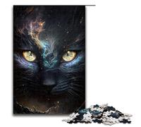 1000 Piece Jigsaw Puzzle for Adults Animal Universe Black Cat Jigsaw for Educational Game Challenge Toy Artwork Gift 1000 PCS(75x50cm)