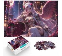 1000 Piece Jigsaw Puzzle for Adults, Anime Angel Queen on Throne | For longer puzzle sessions: Adult jigsaw puzzle with 1000 pieces brings a classic challenge to rainy-day downtime.