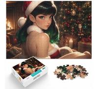 1000 Piece Jigsaw Puzzle for Adults, Anime Girl Christmas Portrait | For cold evenings at home, this adult jigsaw puzzle with 1000 pieces offers for the Christmas break.