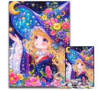 1000 Piece Jigsaw Puzzle for Adults Anime Girl Wizard Wooden Jigsaw Puzzles Family Interactive Game, Brain Teaser Gift, Educational Toy 50X75CM