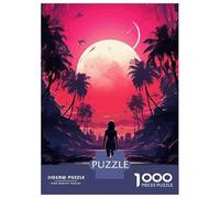1000 Piece Jigsaw Puzzle for Adults Anime Lonely Moonrise Adult Jigsaw Puzzle Relaxing Games Staycation Kill Time Difficult And Challenge 38x26cm/1000pcs