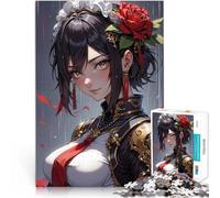 1000 Piece Jigsaw Puzzle for Adults Anime Maid with Rose Lernspiele DIY Spielzeug Die Liebe zwischen Paaren stärken52x38cm