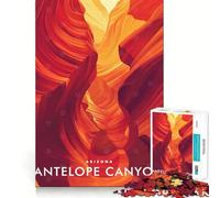 1000 Piece Jigsaw Puzzle for Adults Antelope Canyon Arizona Tight Cut Fun Mind Game Gift Relax Fun Time Birthday Game Gift (38x52cm)