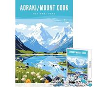 1000 Piece Jigsaw Puzzle for Adults Aoraki Mount Cook Ntl Park Happy Indoor Family Gathering Fun Perfect Holiday Celebration Present (38x26cm)