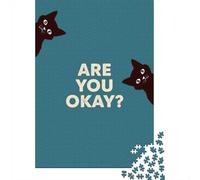 1000 Piece Jigsaw Puzzle for Adults, Are You Okay？ Cats Illustration