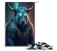 1000 Piece Jigsaw Puzzle for Adults Armored Bull Bear Jigsaw Brain Teaser Puzzle Christmas Birthday Gifts 75x50cm