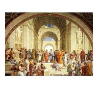 1000 Piece Jigsaw Puzzle for Adults Art Collection Toy Raphael School of Athens with Adhesive Film Mj598TY 26x38cm