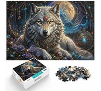 1000 Piece Jigsaw Puzzle for Adults, Astral Enchanter Wolf | For rainy days at home: Adult jigsaw puzzle with 1000 pieces supports a slower, more focused form of entertainment.