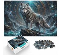 1000 Piece Jigsaw Puzzle for Adults, Astral Guardian Wolf | For the festive season: Adult jigsaw puzzle with 1000 pieces is well suited to quiet nights during Christmas and New Year.