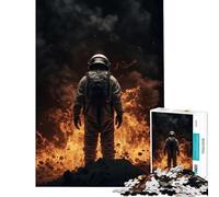 1000 Piece Jigsaw Puzzle for Adults Astronaut Catastrophe Educational Challenge Hand Speed Race Brain Teaser Game for And from 14 Years And over (38x52cm)