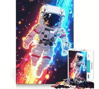1000 Piece Jigsaw Puzzle for Adults Astronaut Dimension Tight Cut Fun Mind Game Gift Relax Fun Time Birthday Game Gift (38x26cm)