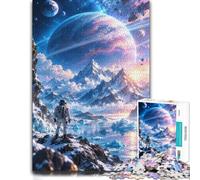 1000 Piece Jigsaw Puzzle for Adults, Astronaut Ice Planet Landscape | For relaxed holiday time: Adult jigsaw puzzle with 1000 pieces; for a gift that can be enjoyed well beyond the holidays.