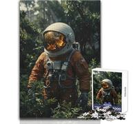 1000 Piece Jigsaw Puzzle for Adults Astronaut Landscape Forest Educational Family Game Presents for Women Secret Santa Gifts Size 38x52cm