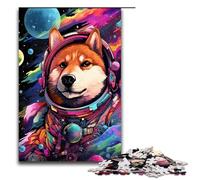 1000 Piece Jigsaw Puzzle for Adults Astronaut Shiba Inu by SplattersLots of Thick Color Jigsaw Brain Teaser Puzzle Christmas Birthday Gifts 75x50cm