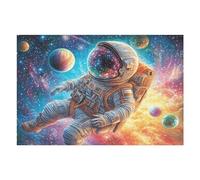 1000 Piece Jigsaw Puzzle for Adults Astronaut Space Galaxy 75x50cm Expert Level Challenging Puzzle Great for Collectors Logical Thinking Skill Improvement Brain Training