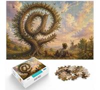 1000 Piece Jigsaw Puzzle for Adults, At Symbol Tree with Birds and Person | For relaxed weekends, this adult jigsaw puzzle with 1000 pieces can be enjoyed across several sessions.