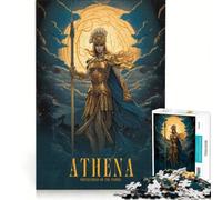 1000 Piece Jigsaw Puzzle for Adults Athena Poster, Brain Teaser Game, Precision Cutting, Artists Collection, Fine Art 38x52cm