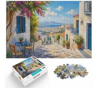 1000 Piece Jigsaw Puzzle for Adults, Athens Greece Street Painting | For a thoughtful indoor hobby: Adult jigsaw puzzle with 1000 pieces; when a calm, focused hobby suits the moment.