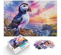 1000 Piece Jigsaw Puzzle for Adults, Atlantic Puffin Watercolor | For relaxed weekends, this adult jigsaw puzzle with 1000 pieces offers a calm pastime at home.