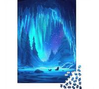 1000 Piece Jigsaw Puzzle for Adults, Aurora Borealis Cave | For a break from screens, this adult jigsaw puzzle with 1000 pieces turns free time into a focused activity.