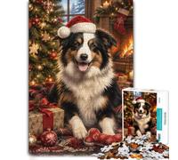 1000 Piece Jigsaw Puzzle for Adults, Australian Shepherd Christmas Tree | For rainy days at home: Adult jigsaw puzzle with 1000 pieces gives adult puzzlers a calm activity to return to.