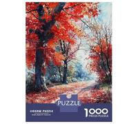 1000 Piece Jigsaw Puzzle for Adults Autumn Blaze Path Jigsaw Toy Wall Decor Difficult Hard Unique Gifts for Birthday And Christmas 70x50cm/1000pcs