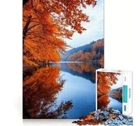 1000 Piece Jigsaw Puzzle for Adults Autumn Lake Reflection Tight Cut Fun Mind Game Gift Relax Fun Time Birthday Game Gift (50x75cm)