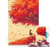 1000 Piece Jigsaw Puzzle for Adults Autumn Leaves And Torii Gate, Anti-Stress Toys, Difficult Challenge, Deal As Gifts for The Whole Family 50x75cm