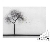1000-Piece Jigsaw Puzzle for Adults, Autumn Leaves Falling, 70x50cm/1000pcs; Smooth White Cardboard Pieces; for Calm Concentration at Home