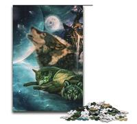 1000 Piece Jigsaw Puzzle for Adults Awesome Wolf Jigsaw for Educational Game Challenge Toy Artwork Gift (75x50cm)