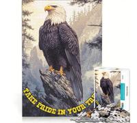 1000 Piece Jigsaw Puzzle for Adults Bald Eagle Mountain Pride, Practical Game, Stress Reliever, Deal As Gifts for The Whole Family 50x75cm