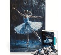 1000 Piece Jigsaw Puzzle for Adults Ballet Dancer in Blue, Practical Game, Stress Reliever, Deal As Gifts for The Whole Family 38x26cm