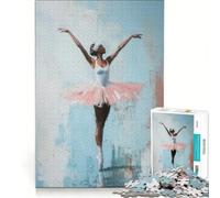 1000 Piece Jigsaw Puzzle for Adults Ballet Dancer in Pink Tutu, Practical Game, Stress Reliever, Deal As Gifts for The Whole Family 38x52cm