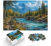 1000 Piece Jigsaw Puzzle for Adults, Banff Canada Landscape | For cold evenings at home: Adult jigsaw puzzle with 1000 pieces; for winter leisure at home with the complete challenge to.