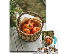 1000 Piece Jigsaw Puzzle for Adults, Basket of Fresh Heirloom Tomatoes