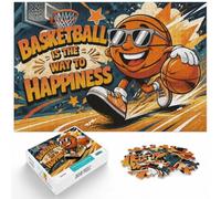 1000 Piece Jigsaw Puzzle for Adults, Basketball is the way to happiness | For solo puzzling or shared family time, this adult jigsaw puzzle with 1000 pieces fits calm indoor leisure.