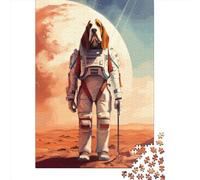 1000 Piece Jigsaw Puzzle for Adults Basset Hound Mars Puzzles 1000 Pieces Paper Board Jigsaw- Relax Puzzles Games-Brain Teaser Puzzle 1000pcs (38x26cm)