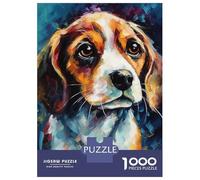 1000 Piece Jigsaw Puzzle for Adults Beagle Puppy Art Adult Jigsaw Relaxing Games Perfect Decoration Unique Gifts for Birthday And Christmas 52x38cm/1000pcs