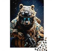 1000 Piece Jigsaw Puzzle for Adults, Bear Soldier, 38x26cm/1000pcs, Thoughtful Gift Idea, Screen-Free Leisure And Quiet Weekends