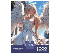 1000 Piece Jigsaw Puzzle for Adults Beautiful Angel White Girl Jigsaw for Adults Relaxing Games Stress Reliever Birthday And Unique Gifts 52x38cm/1000pcs