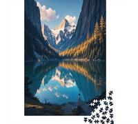 1000-Piece Jigsaw Puzzle for Adults, Beautiful Fantasy Lake, 70x50cm/1000pcs, A Calm After-work Activity; White Card Pieces with Reduced Dust