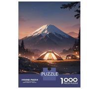 1000 Piece Jigsaw Puzzle for Adults Beautiful Fuji at Camping Jigsaw for Adults Relaxing Games Stress Reliever Birthday And Unique Gifts 38x26cm/1000pcs