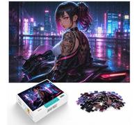 1000 Piece Jigsaw Puzzle for Adults, Beautiful Neon Girl Posing | Adult jigsaw puzzle with 1000 pieces; fits quiet evenings and weekends; when a calm, focused hobby suits the moment.